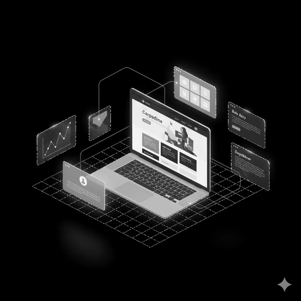 Kurumsal web sitesi tasarımı illüstrasyonu